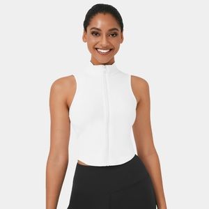 HALARA Zip Crop Top